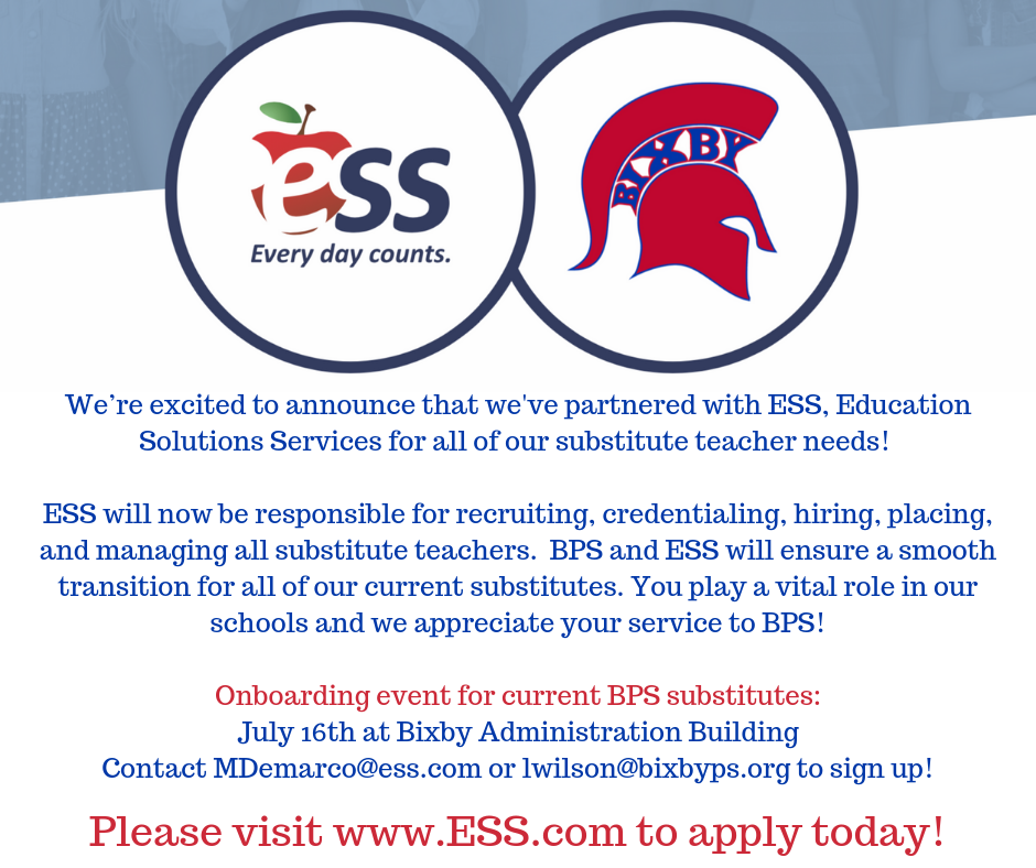 BPS Now Partnering with ESS for Substitute Service