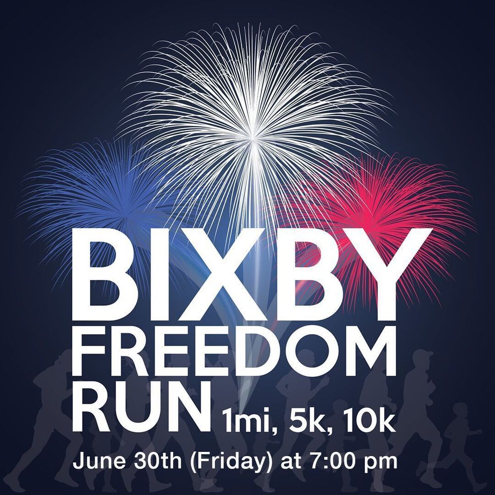 Bixby Freedom Run with fireworks