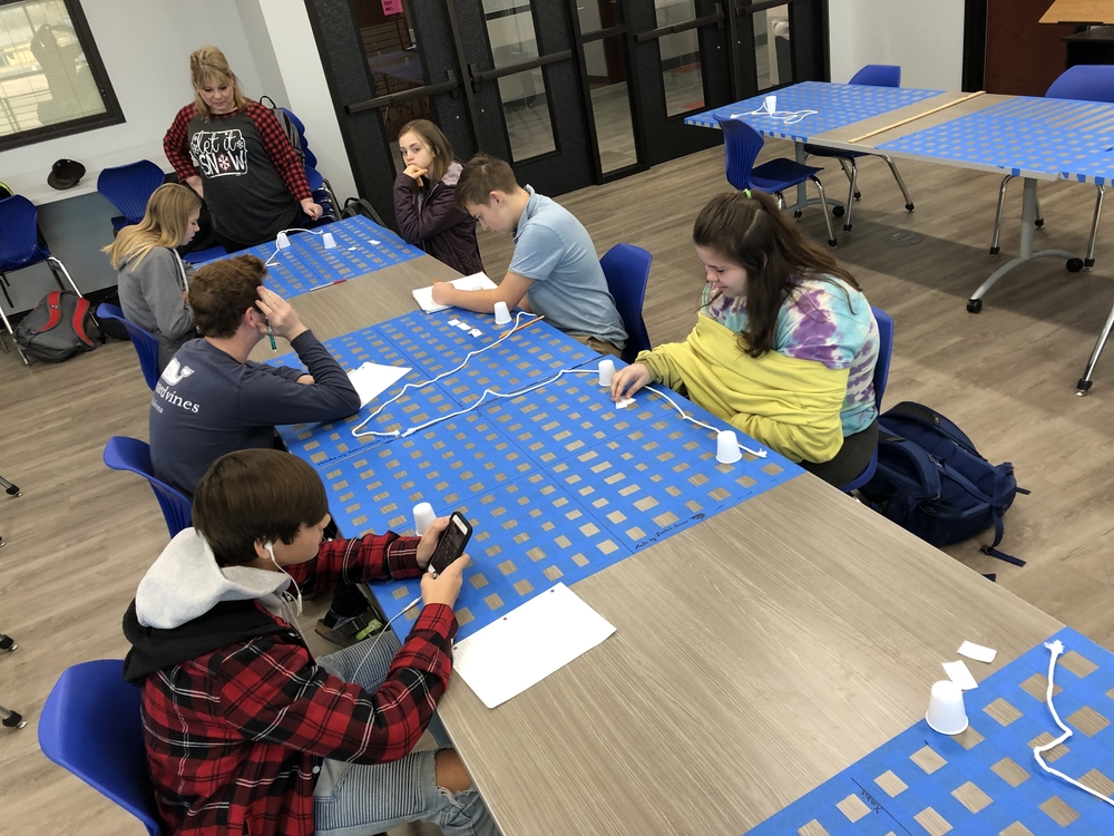 Mr. McBride’s classes took an interactive approach to graphing.