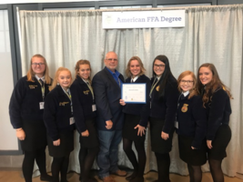 Alex Baker receives FFA Degree