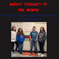 August Students of the Month