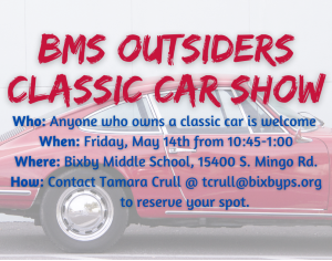 BMS Classic Car Show ad with car picture