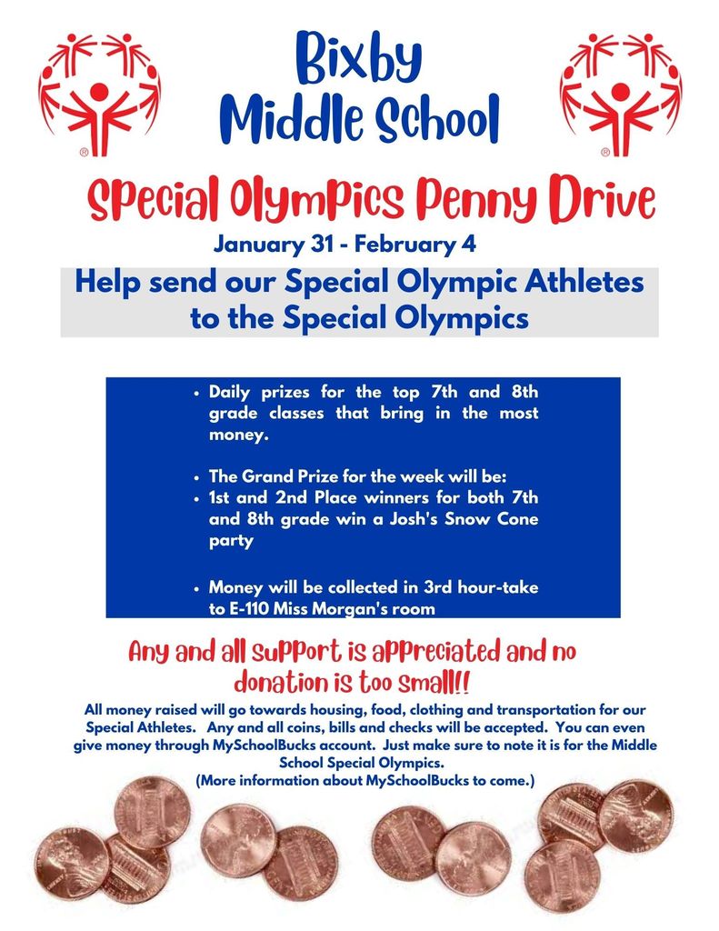 BMS Special Olympics Penny Drive!